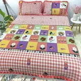 Crystal Velvet Bed Cover With Warm Quilted Sheets Korean Style - Minihomy