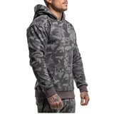 Men's Camouflage Hoodie Sportswear Gym Fitness Pullover - Minihomy