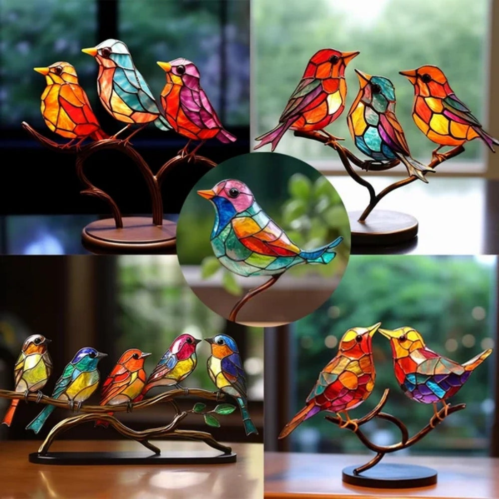 Bird Branch Desktop Ornaments - Home Decor for Bird Lovers