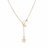 Simple Moon Star Clavicle Chain Short Necklace