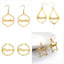 Custom Hoop Earrings Name Letter Stainless Steel Gold Color - Minihomy