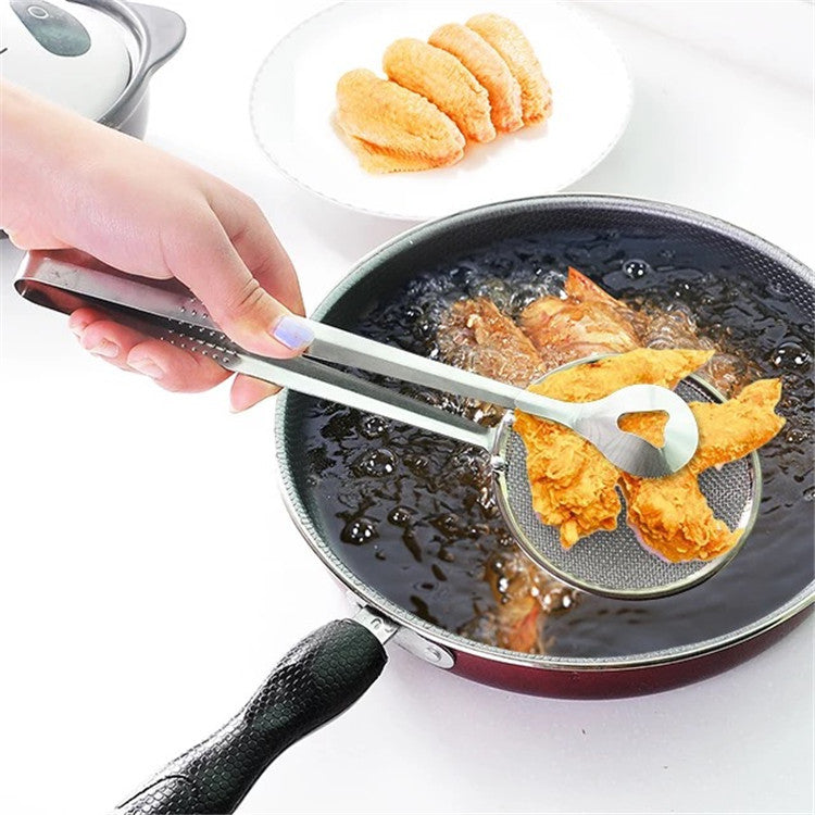 Multi-functional Oil Food Folder Kitchen Accessories Stainless Steel Fried Food  Oil Scoop - Minihomy