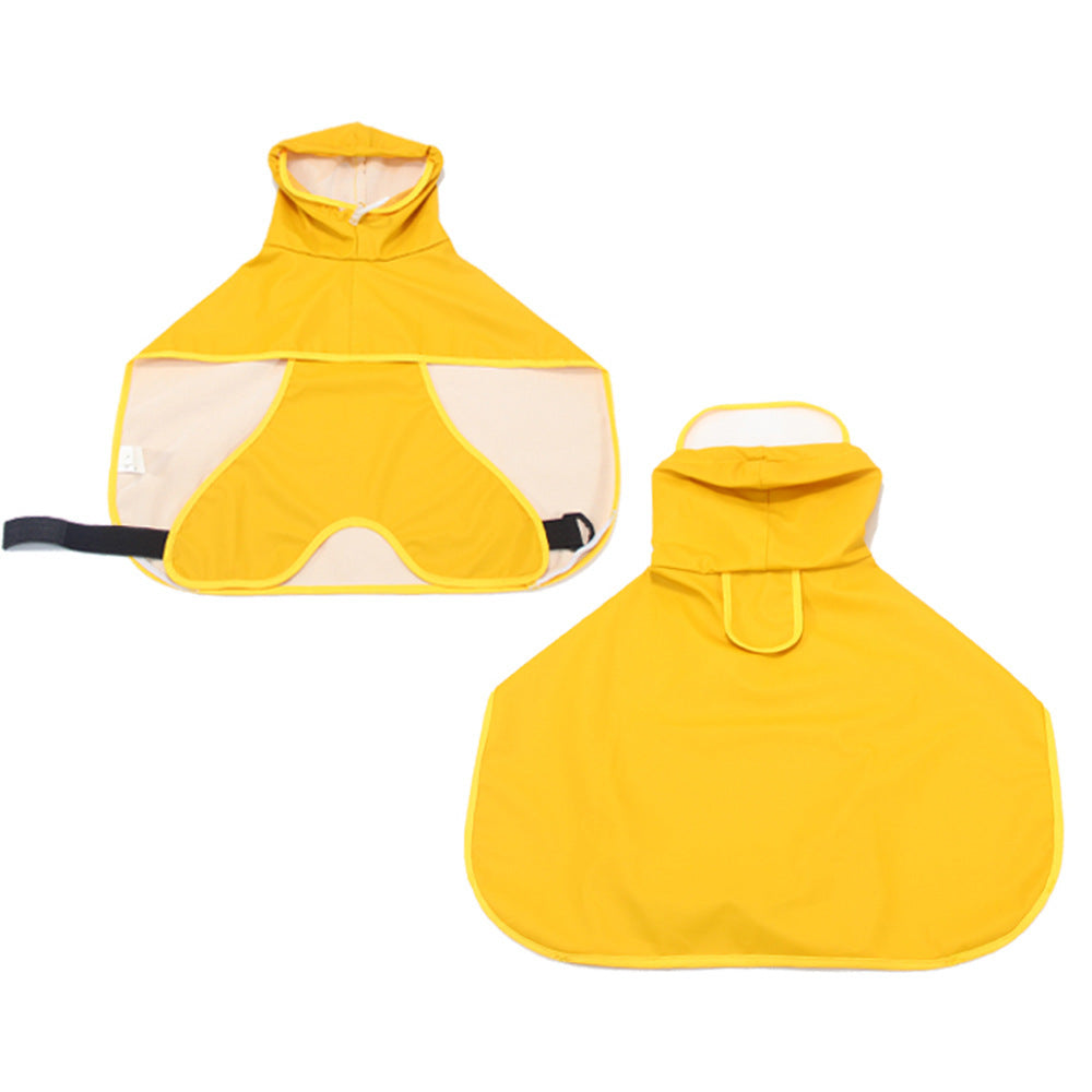 Dog Raincoat with Transparent Brim & Bellyband - Waterproof Pet Poncho - Minihomy