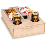 Natural Sofa Butler Snack Drinks Placed Wooden Box - Minihomy