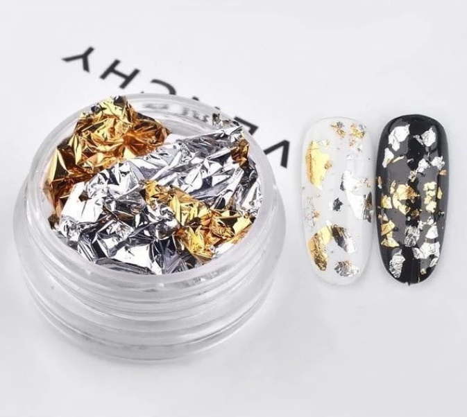 Nail tin foil fragment nail jewelry - Minihomy