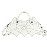 Halloween Spider Web Shape Shoulder Bags Personality Batgirl Messenger Crossbody Bag - Minihomy