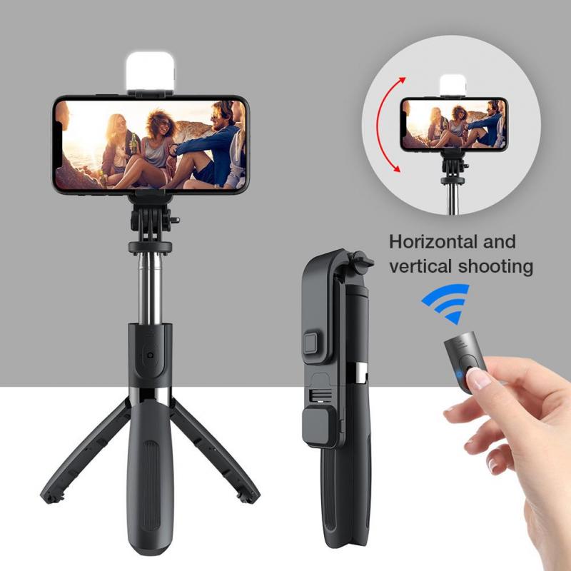 Bluetooth Selfie Stick with Mobile Remote Control Tripod - Compatible with iPhone Models - Minihomy