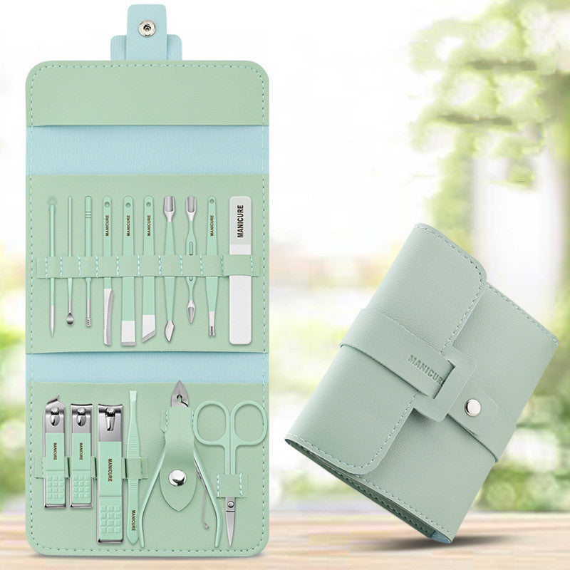 Elevate Your Grooming Routine with the Stylish 16-Piece Manicure Set - Minihomy