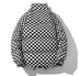 Down Cotton-padded Clothes Chessboard Stand Collar Men Thick Warm Jacket - Minihomy