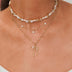 Niche Bone Chain Bow Zircon Sweet Necklace Copper-plated Gold - Minihomy