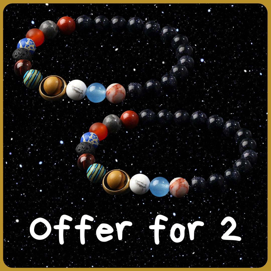 Universe Galaxy Eight Planets Bracelet