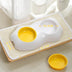 Cute Egg-Shaped Pet Bowl - Double Bowl Feeder for Dogs & Cats, Elevated Water & Food Bowl - Minihomy