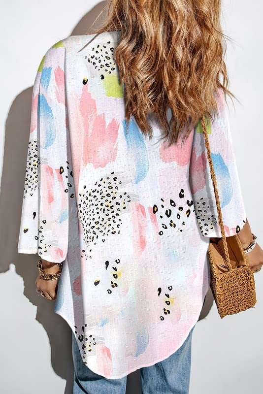 Flower Print Shirt Jacket Women Top - Minihomy