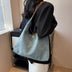 Denim Canvas Bucket Bag - Fashionable Large Capacity Shoulder Bag for Women - Minihomy