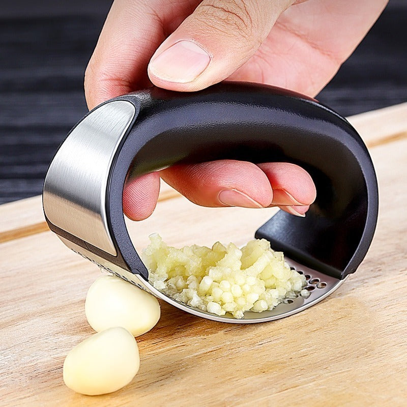 Stainless Steel Garlic Press - Easy Press and Clean - Kitchen Enthusiasts