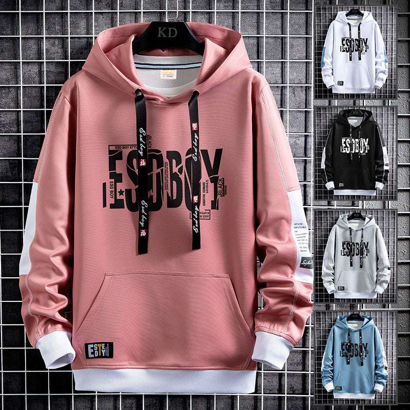 Korean Style Hooded Pullover Casual Long Sleeve Sweatshirt - Minihomy