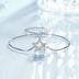 Double Circles Star S925 Sterling Silver White Gold Plated Five-pointed Star Ornament Bracelet - Minihomy