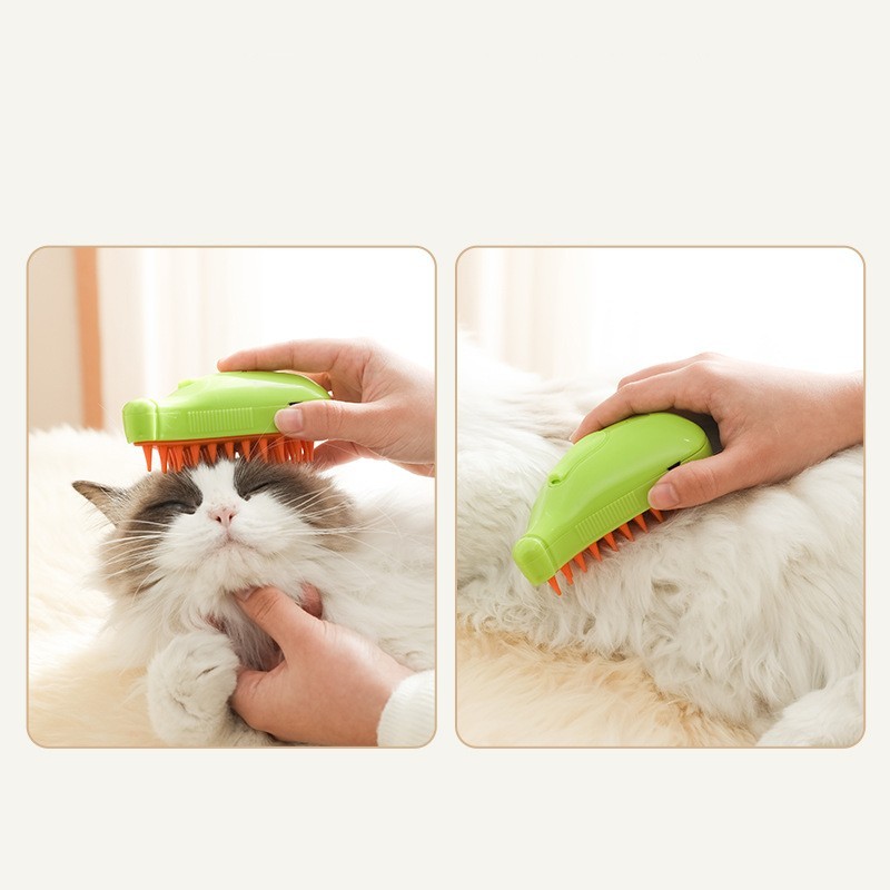 3 In 1 Pet Steam Brush Cat Dog Cleaning Steamy Spray Massage Beauty Comb Hair Removal Grooming Supplies Pets Accessories - Minihomy