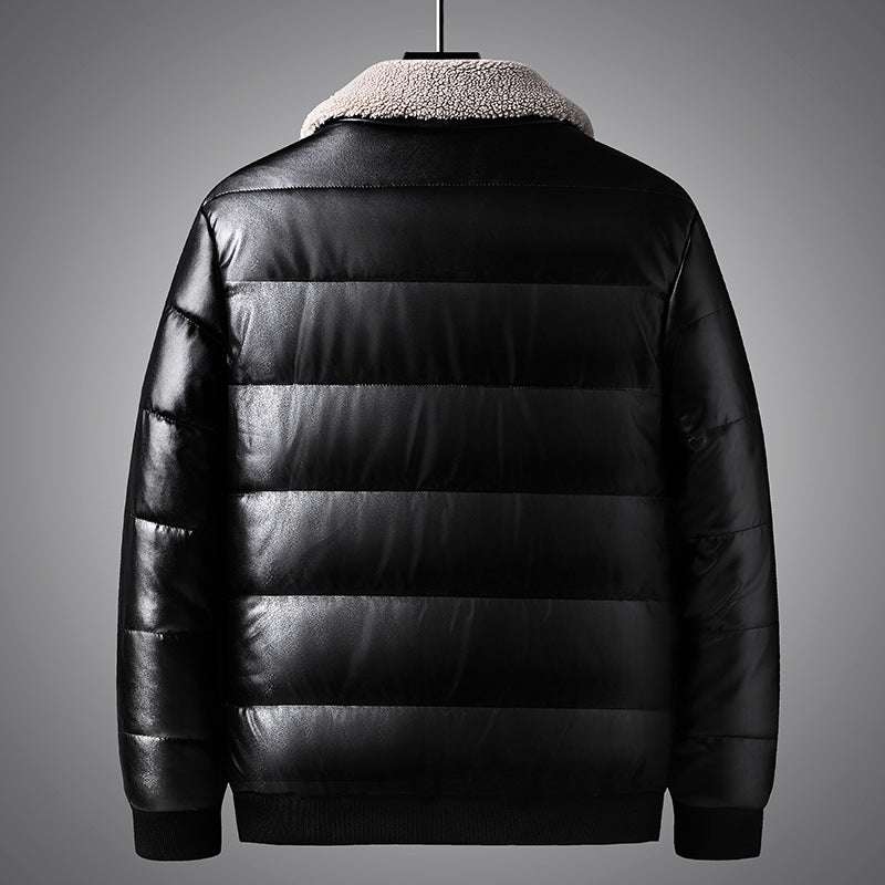 Lapel Collar Men's Winter Jacket Thickened - Minihomy