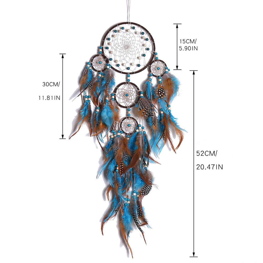 Bohemian Dream Catcher Feather Pendant Wind Chime Home Decor