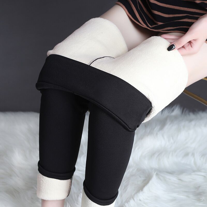 Oversized Cashmere Tight Thermal Pants Autumn And Winter Cashmere Leggings - Minihomy