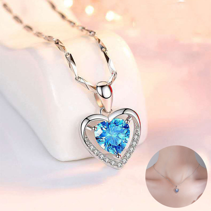 925 Heart-shaped Rhinestones Personalized Necklace For Women: A Symbol of Elegance and Romance - Minihomy