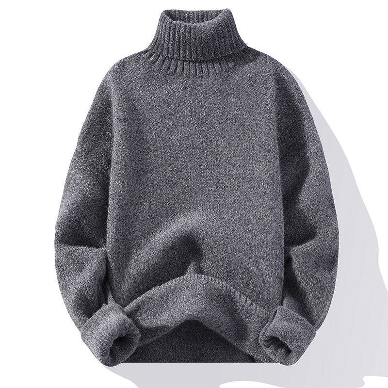 Sweater Soft Sweater Men's Slim-fit Thickened Pullover Bottoming Shirt: Stay Cozy in Style