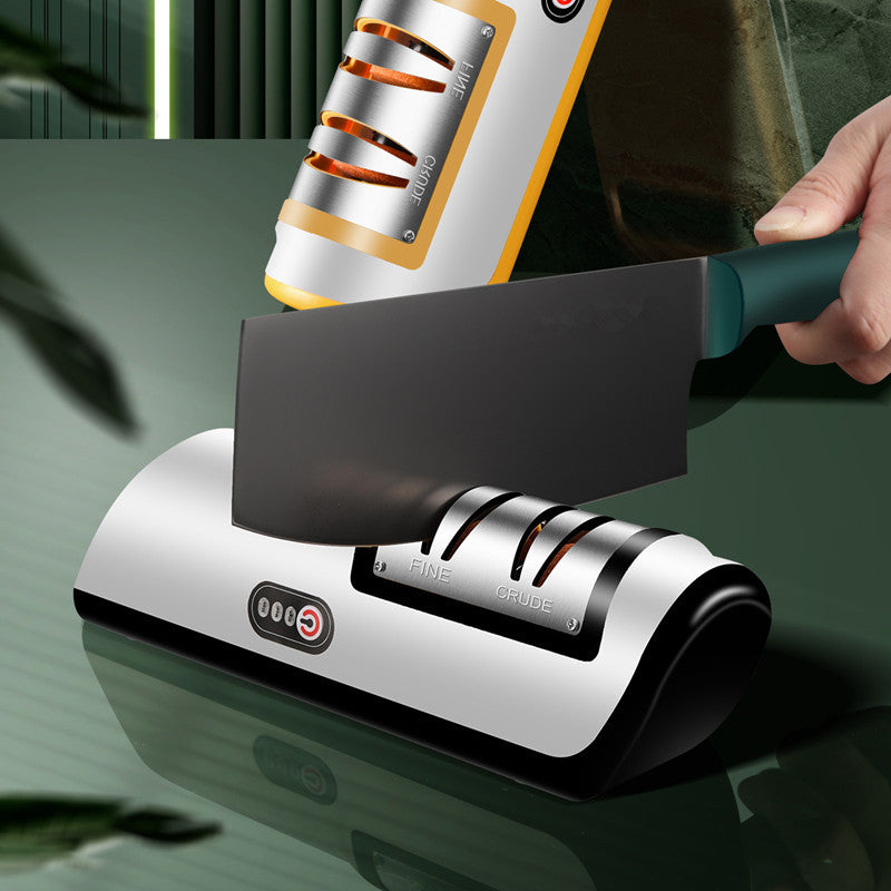 Automatic Adjustable USB Rechargeable Electric Knife Sharpener - Fast Sharpening for Knives, Scissors, and Grinders - Minihomy