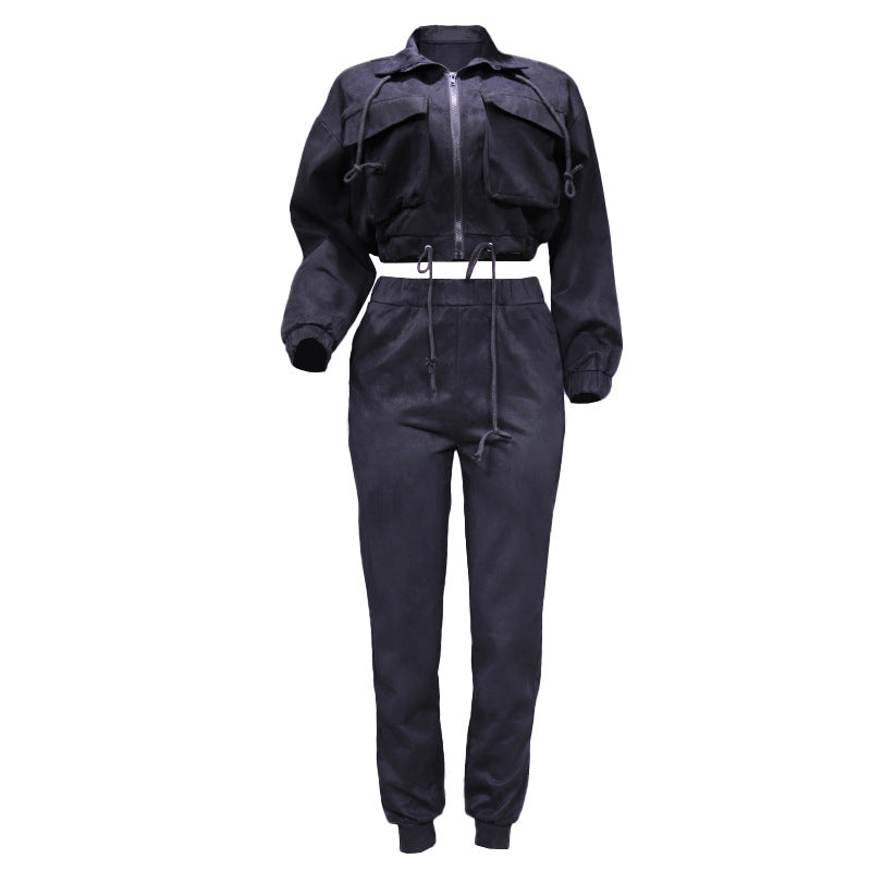 Ankle-tied Sports Suit Two-piece Set - Minihomy