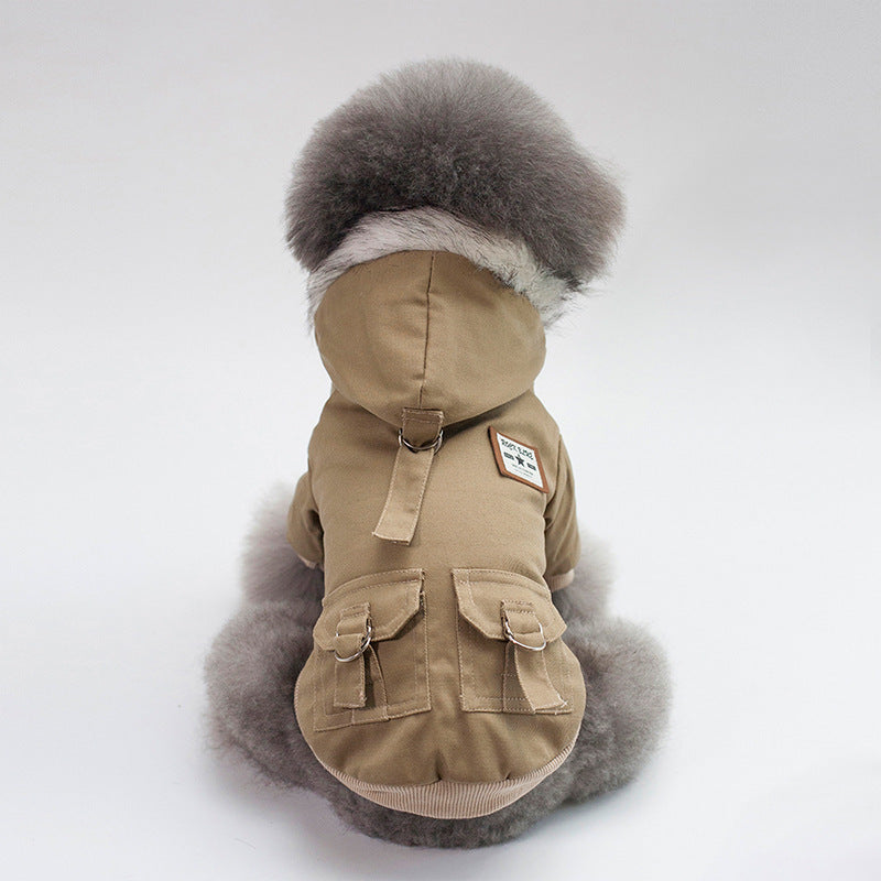 Warm & Waterproof Dog Coat with Cap - Winter Dog Apparel