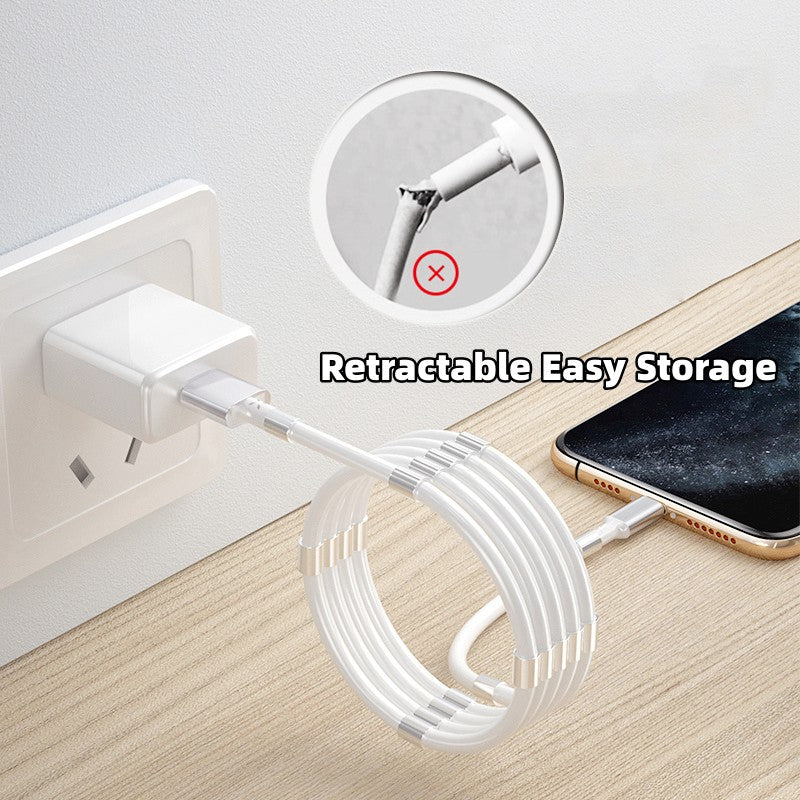 Magic Rope Magnetic Absorption Data Cable - TPE Magnetic Fast Charging Cable - Minihomy