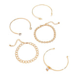 Women's Fashion Beaded Bracelet 5-piece Set