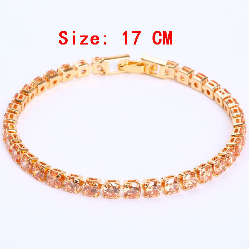 Simple Gang Drill Zircon Bracelet