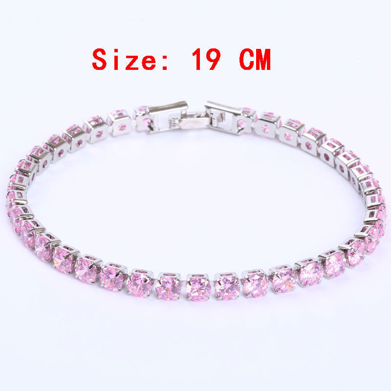 Simple Gang Drill Zircon Bracelet