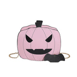 Halloween Cartoon Pumpkin Shoulder Bag For Girls Personality Funny Creative Chain Crossbody Bags Women