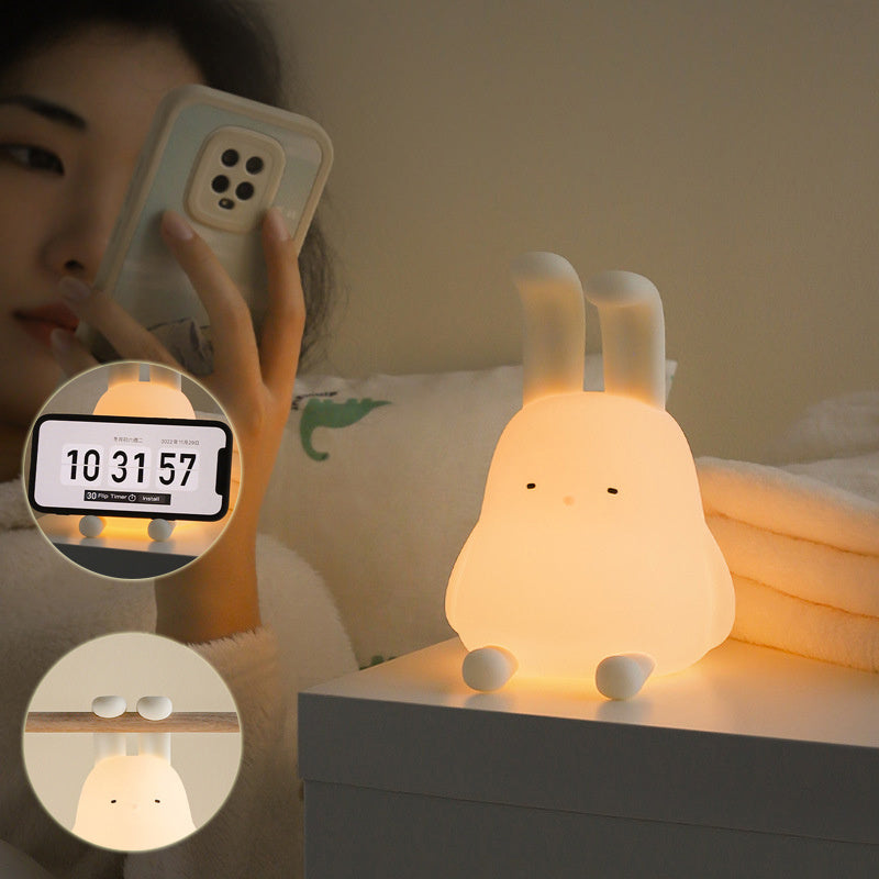 Cute Rabbit Mood Light - Dimmable LED Night Light for Baby, Kids & Girlfriend Gift - Minihomy