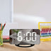 Digital Mirror Clock Dual USB Brightness Adjustable LED Display Table Alarm Dual USB Snooze Time Display For Home Office Bedroom - Minihomy