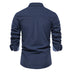 Men's Fashion Casual All-matching Solid Color Long-sleeved Top - Minihomy