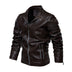 Men Leather Jacket Winter And Autumn Motorcycle PU Warm Fashion Coat - Minihomy