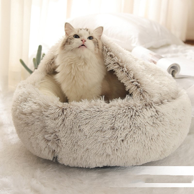 Plush Shell Nest Cat Litter: Keep Your Feline Friend Cozy in Winter - Minihomy