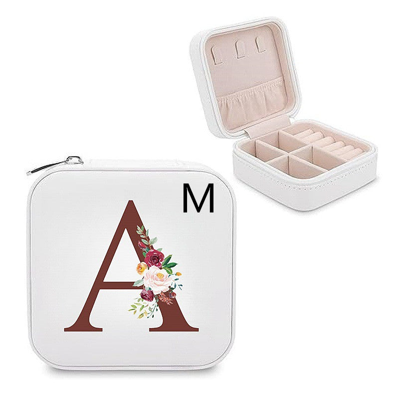 Portable Accessories Jewelry Storage Box 26 Printing - Minihomy