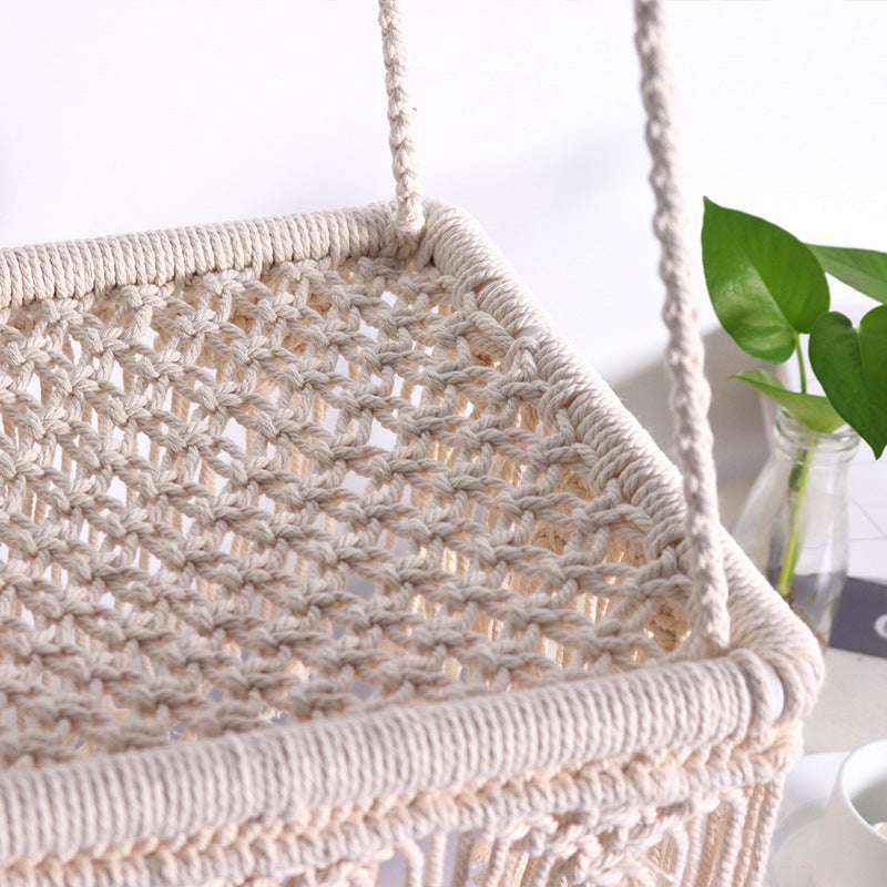 Lace Cat Bed Swing Tapestry Pet Bed Cotton Rope Swing Chair - Minihomy