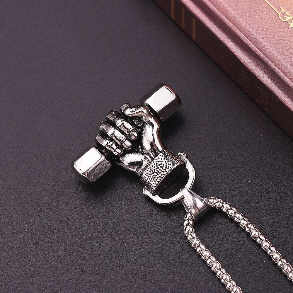 Gym dumbbell necklace - Minihomy