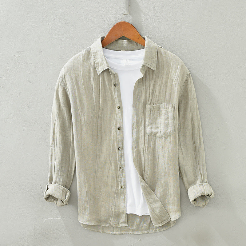 Linen Long Sleeved Shirt For Men: Stay Stylish and Comfortable - Minihomy