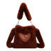 Love Handbags Winter Plush Shoulder Bags For Women - Minihomy