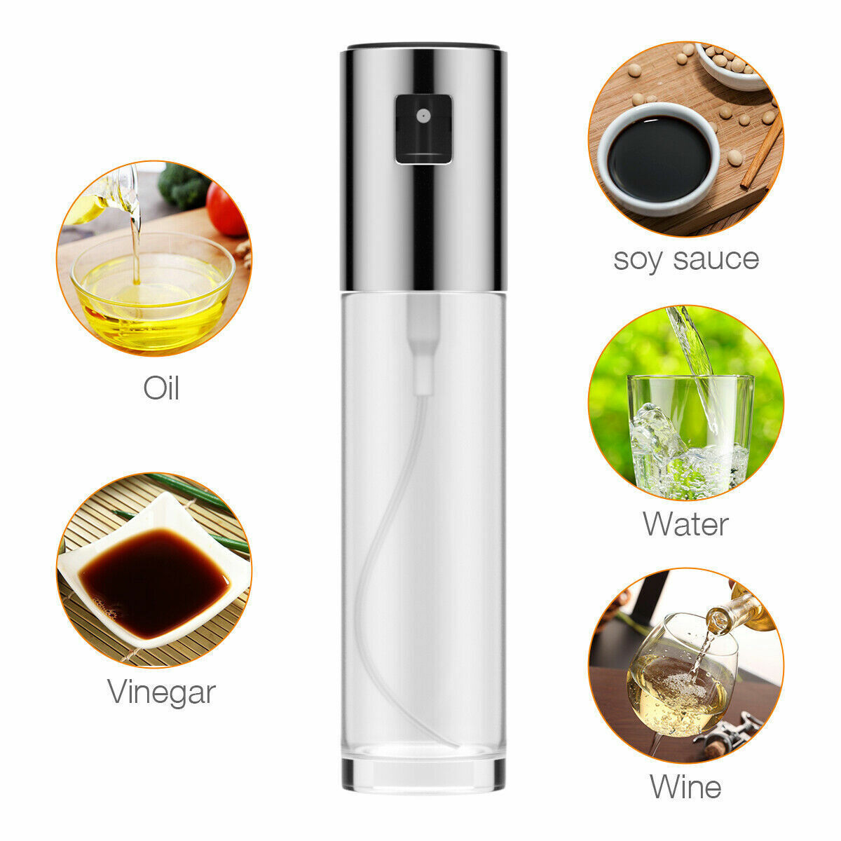 Olive Oil Sprayer Cooking Mister Spray Bottle - Fine Oil Dispenser for Kitchen - Minihomy