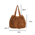 Ins Corduroy Shoulder Bags Drawstring Multi-pocket Handbag Women Underarm Bags - Minihomy