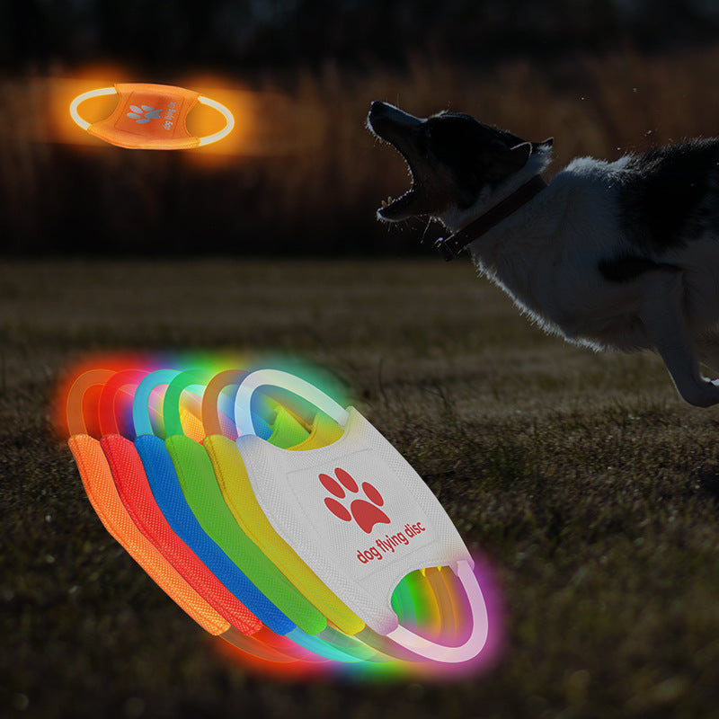 Dog Flying Discs Light Glowing LED LuminousTrainning Interactive Toys Game Flying Discs Dog Toy Pet Dog Accessories Pet Products - Minihomy