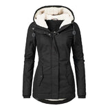 Autumn Winter Berber Fleece Casual Hooded Coat - Minihomy