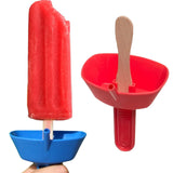 Popsicle Protectors With Straw Ice Guard Ice Cream Holder Cartoon Style Anti-drip Tray Party Necessity Drip Free Popsicle Holder - Minihomy